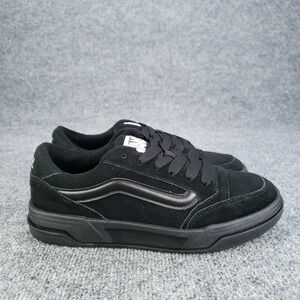 Vans Hylane Shoes Mens Size 8.5 Triple Black Skate Casual Sneakers Fat Tongue